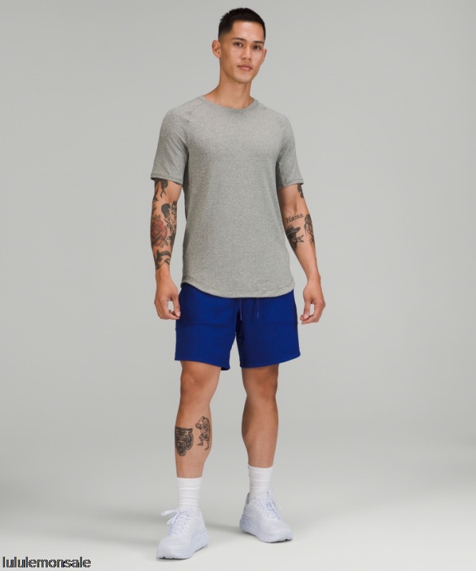 Lululemon Deutschland DELULU805 | Lululemon Deutschland Drysense Training Kurzarmshirt Grau Meliert Salbei